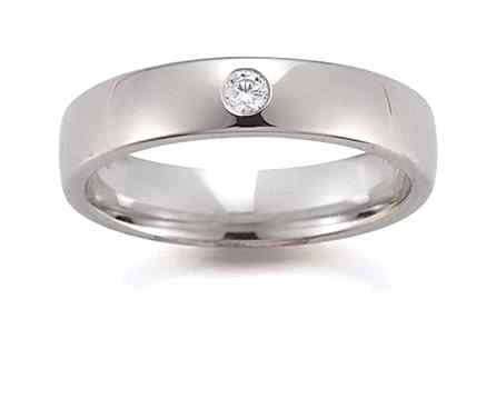 532 Forlovelsesring hvitt gull 585/ 4,5mm - 5