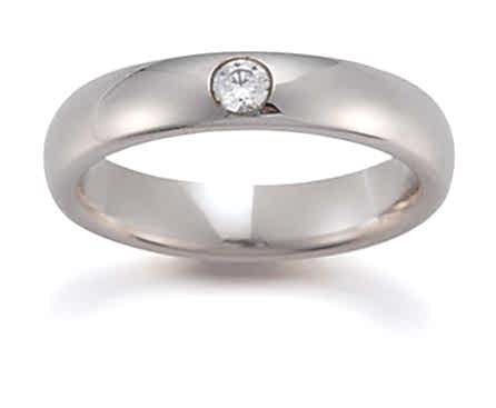 2611 Forlovelsesring hvitt gull 585/ 4,5mm - 7