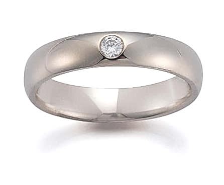 2610 Forlovelsesring hvitt gull 585/ 4mm - 3