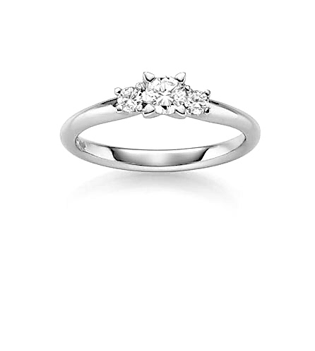 Haakonsen ring i hvitt gull med diamanter 0.51 ct.