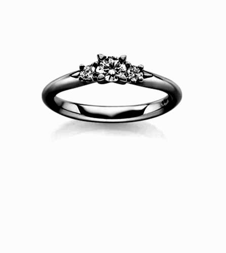 Haakonsen ring i hvitt gull med diamanter 0.24 ct.