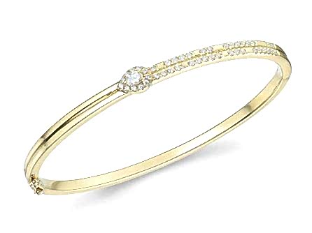 Haakonsen armring i gull med diamanter 0.61 ct